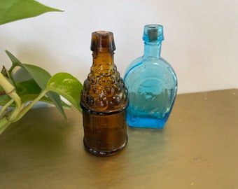 Two Vintage Glass mini bottles