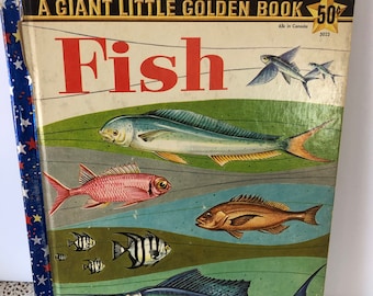 A Giant Little Golden Book FISH by Herbert S. Zim 1959