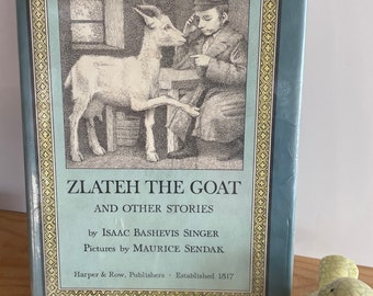 ZLATEH the GOAT and Other Stories Isaac Bashevis Singer vintage hardcover pictures by Maurice Sendak  1966