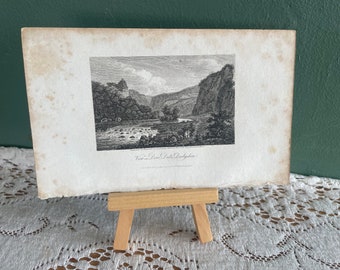 Dove Dale Derbyshire England vintage Engraving