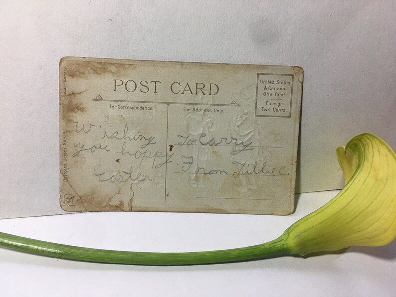 Charming Vintage SpringEaster Postcard early 1900s free shipping