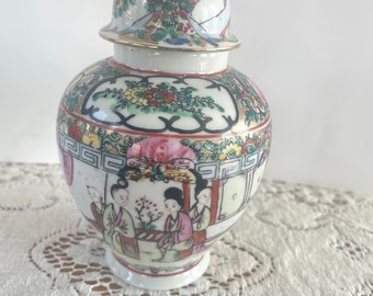 Petite Vintage Japanese Ginger Jar home decor