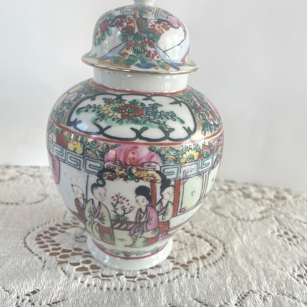 Petite Vintage Japanese Ginger Jar home decor