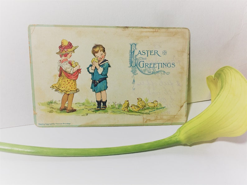 Charming Vintage SpringEaster Postcard early 1900s free shipping