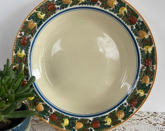 Beautiful Majolica Titian Ware Hand Painted Vintage Plate