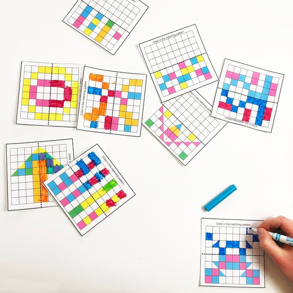 Math Art: Symmetrical Pattern Coloring Cards