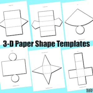 3-D Paper Shape Templates
