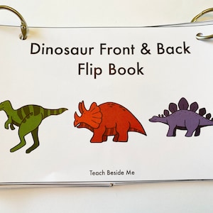 Dinosaurier Vorder- und Rückseite Daumenkino