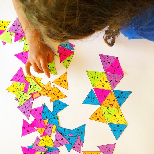 Make Ten Triangle Math Game Etsy