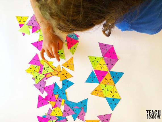 Make Ten Triangle Math Game | Etsy