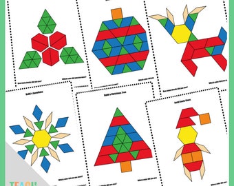 Tapetes de bloco com padrão de Natal