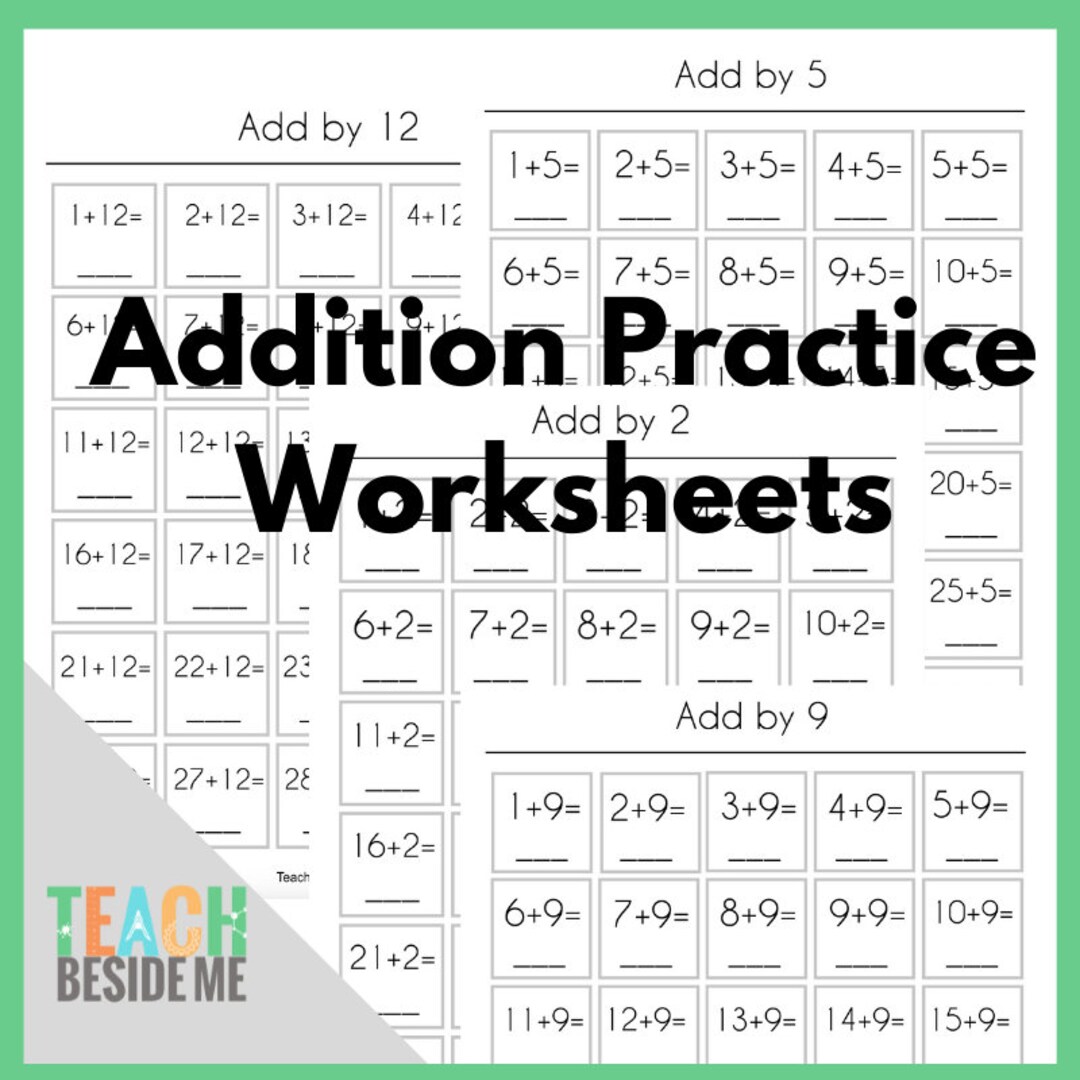 Addition Practice Worksheets - Etsy