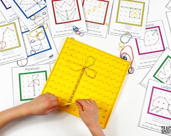 Mega Geoboard Cards Digital Activity Kit, Geoboard Shape Cards ...