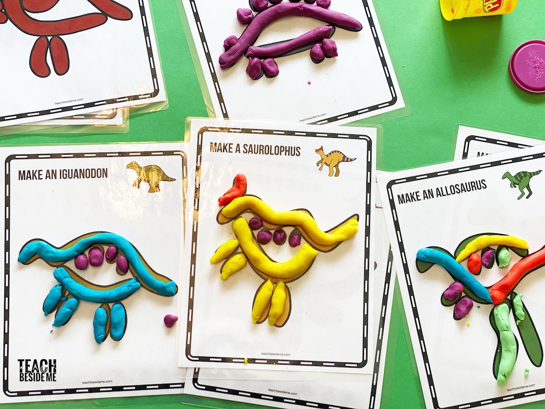 Silicone Dinosaur Playdough Mat – Sewing Seeds Play