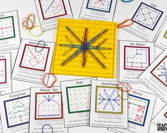 Winter Geoboard Pattern Cards