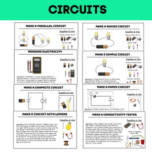 Building Electric Circuits STEM Challenge Cards