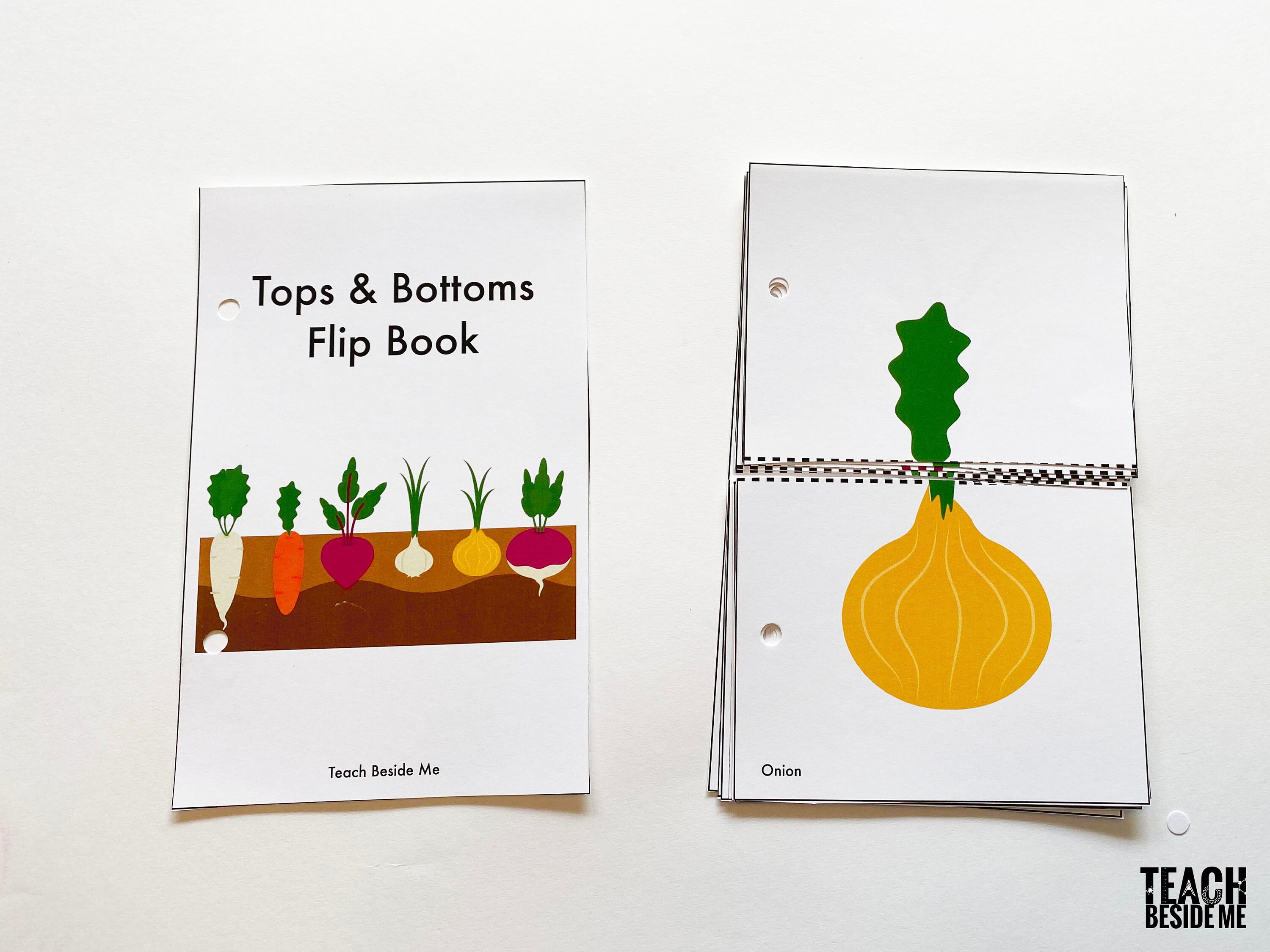 Tops and Bottoms Root Vegetable Flip Book - Etsy