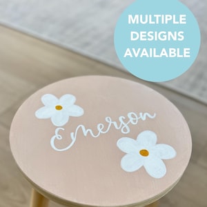 Taburetes de madera personalizados, muebles infantiles, regalo personalizado