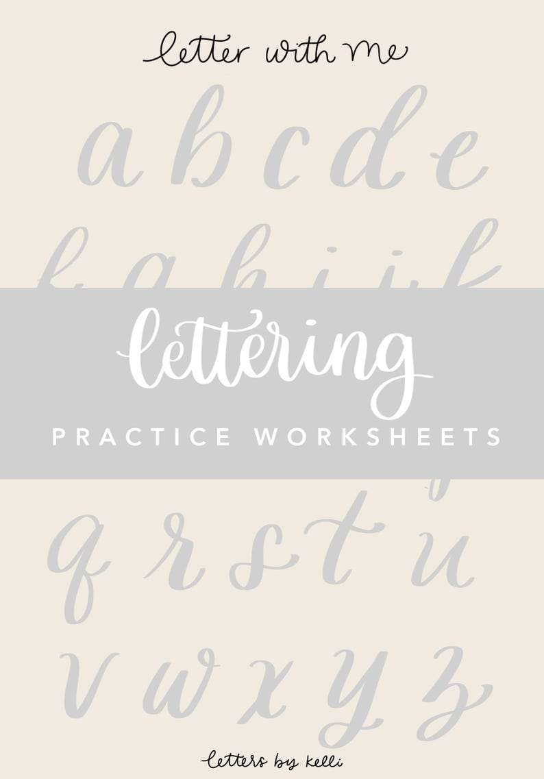 Hand Lettering Uppercase and Lowercase A-Z Practice Sheets, for ...