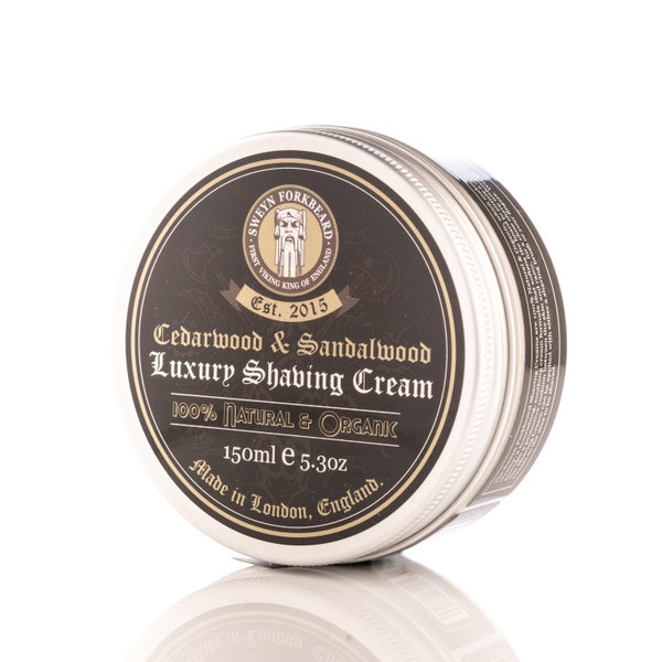 Shaving Cream Cedarwood & Sandalwood 150ml / 5.3oz by Sweyn Forkbeard