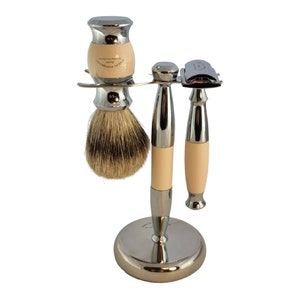 Shaving Set 3 Piece Ivory Cream