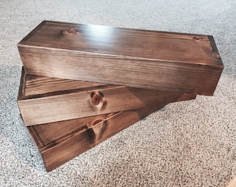 Rustic Floating Shelf in Knotty Pine, Hidden Wall Support, Stained, Oiled, Painted or Raw