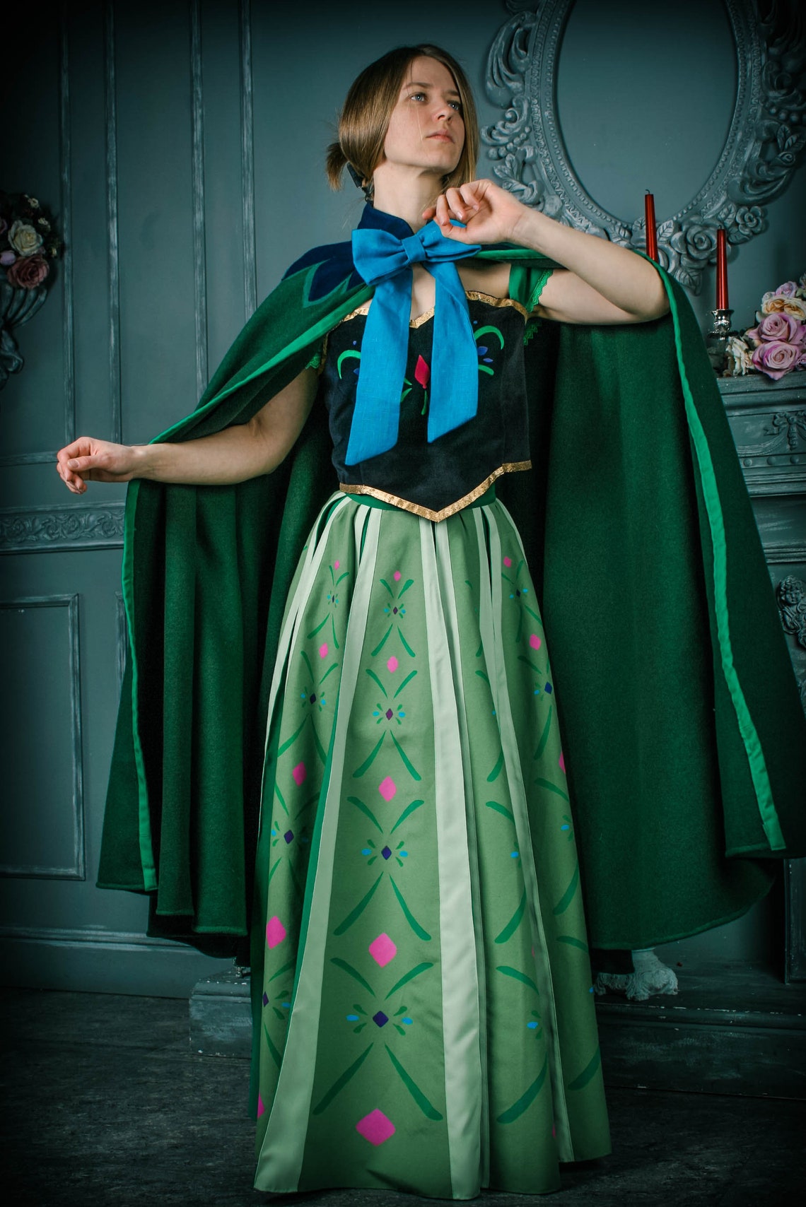 Anna Frozen Cape Anna Frozen Cloak Anna Frozen Cosplay Etsy