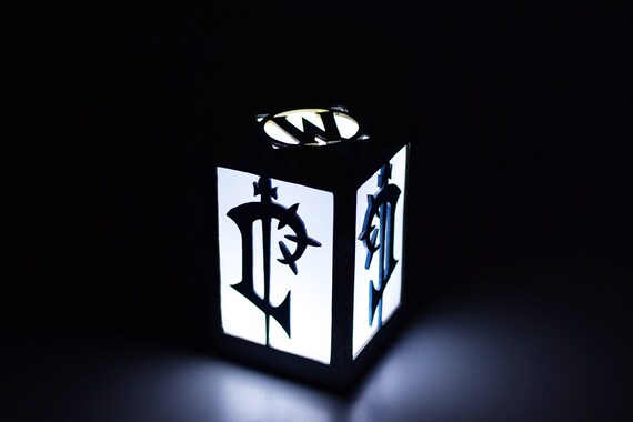 Light Box Of Lordaeron Throne Room Symbol World Of Warcraft Wow Lamp Decoration Illumination Wood Game Videogame Gamer Led Candle