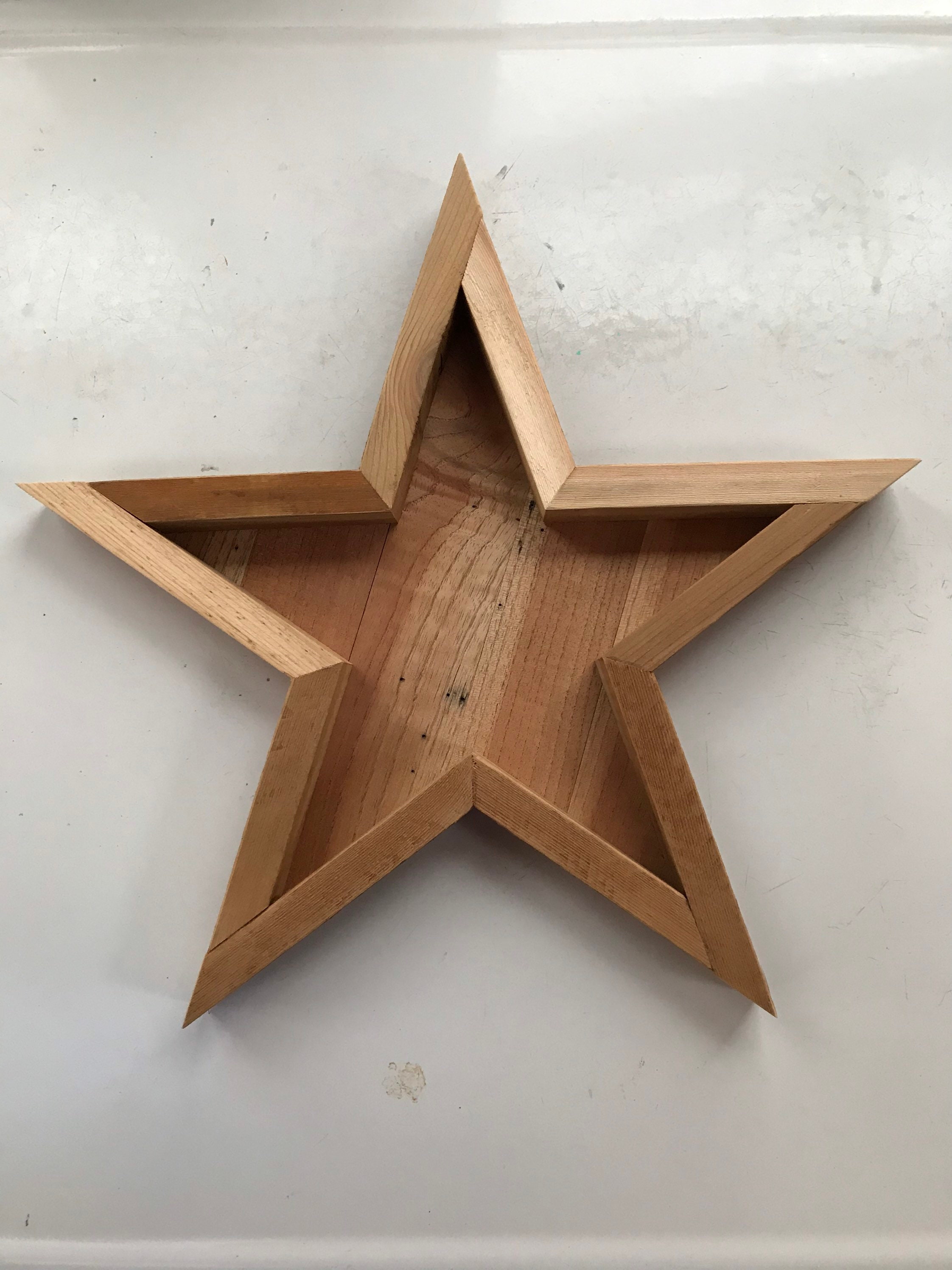 Large Wooden Wall Star Rustic Shelf Star Americana Home Etsy