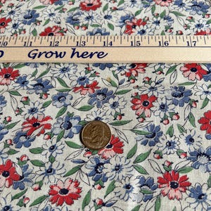 Vintage 1/2 Feedsack Cotton Floral Fabric 30s 40s 50s