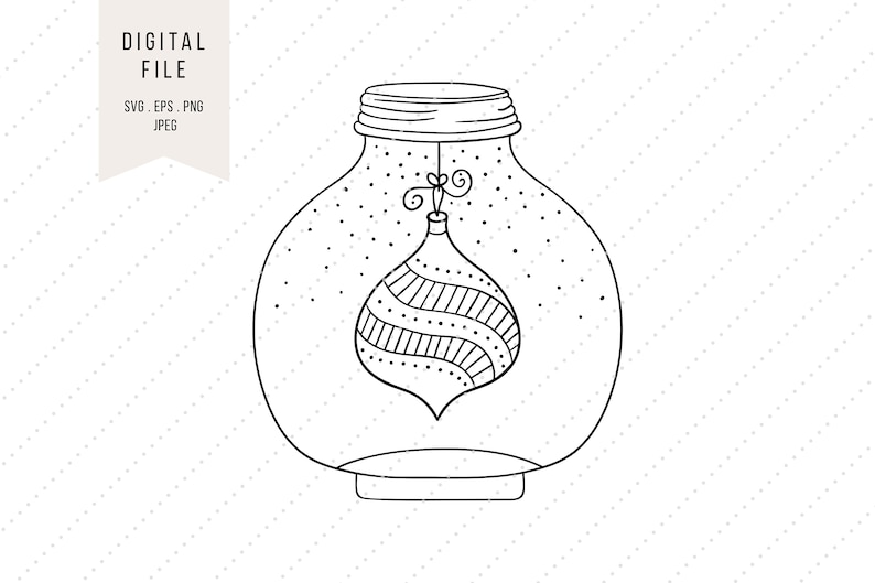 eps SVG Christmas Clipart with a sweet Tree in a Jar * Instant Digital Download * svg jpeg png