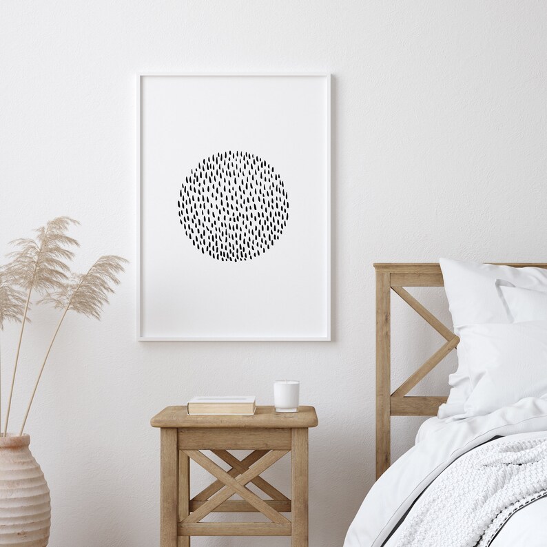 Printable Geometric Circle Wall Art Minimalist Dots Print - Etsy