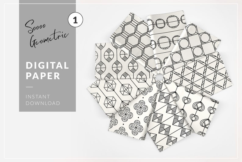 Download Geometric Digital Paper 01 Printable Scrapbook Paper Pack Pattern Designs Jpeg 9 Images 300 Dpi Instant Download Mixed Paper Sets Paper Safarni Org
