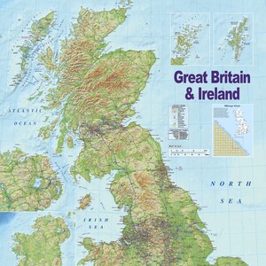 New 2015 Edition - United Kingdom GB Road Map Poster