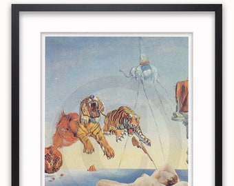 Salvador Dali - Dream Veroorzaakt door de flight of a Bee - Gelicentieerde Poster