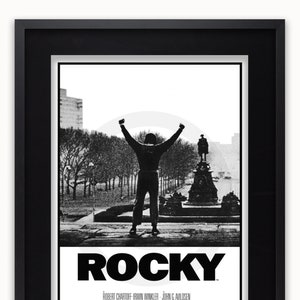 Rocky Officially Licensed Sylvester Stallone Men's T-Shirt | Black Graphic Tee, Medium