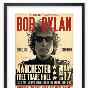 Bob Dylan - Manchester - Free Trade Hall - 1966 - Licensed Poster