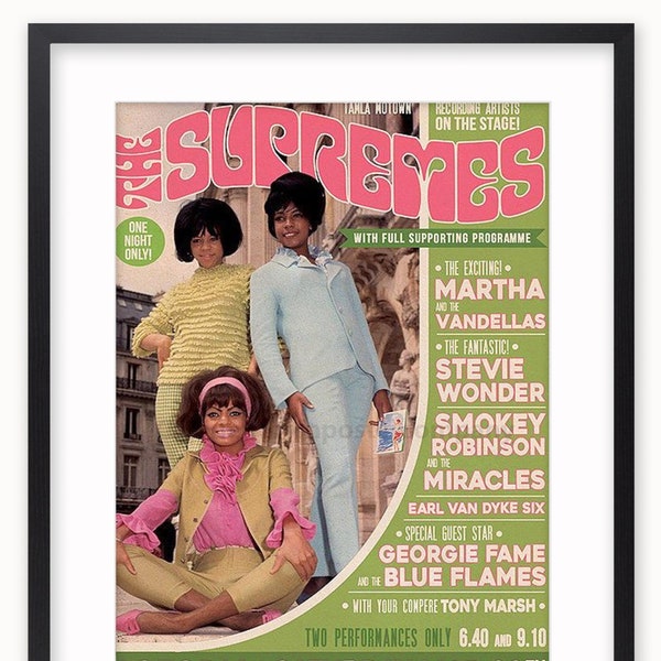 The Supremes - Finsbury Park - Londen - Astoria - Gelicentieerde Poster