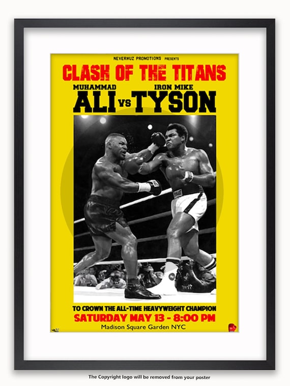 Muhammad Ali - Mike Tyson - Fantasy Fight - Licensed Poster - Etsy