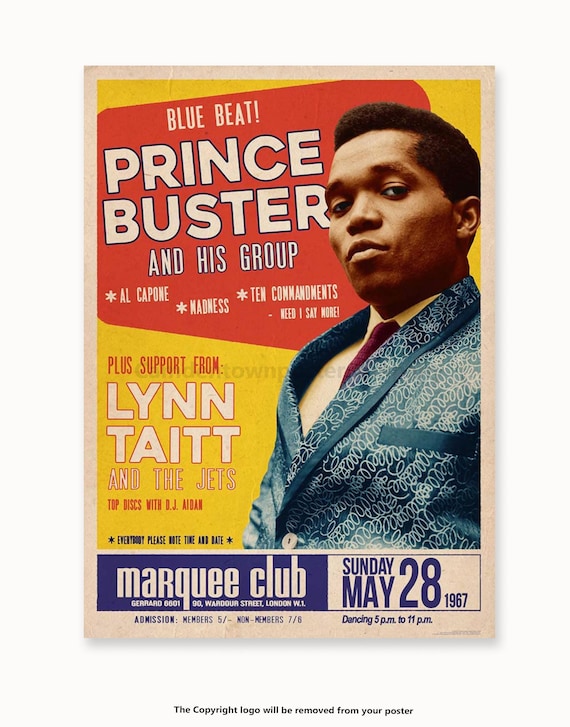 Prince Buster - Marquee Club - London 1967 - Licensed Poster