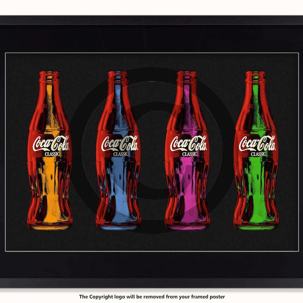 Botellas de Coca-Cola - Cartel de Arte Pop