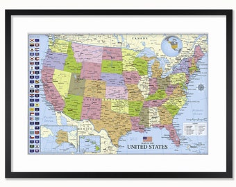 Map Of The United States - Poster
