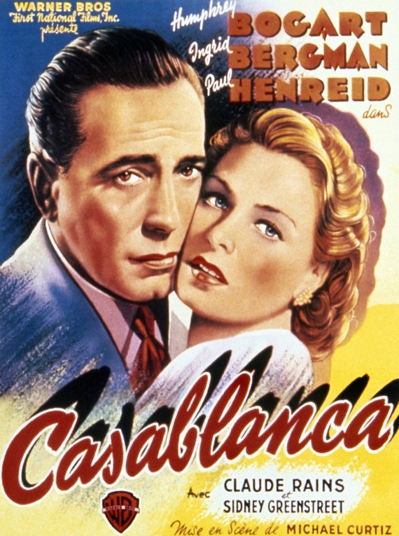 Casablanca Classic American Vintage Film Poster 