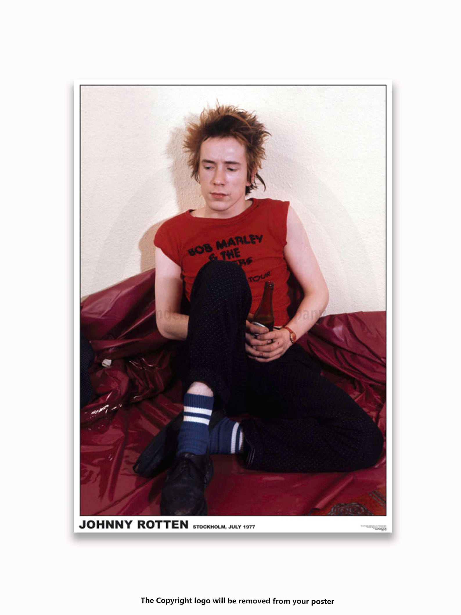 Johnny Rottoen Sex Pistols Johnny Rotten July 1977 Stockholm Poster | Etsy