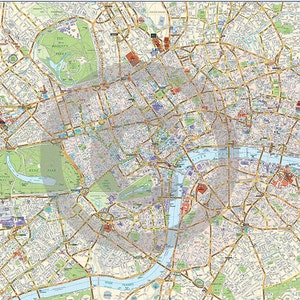 London Central Karte Poster