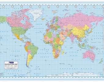 World Political Map Poster