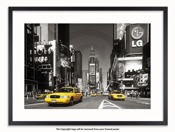 額装済/Times Square New York 1995/ポスター SANDRA FINKENBERG “NYC TIMES SQUARE