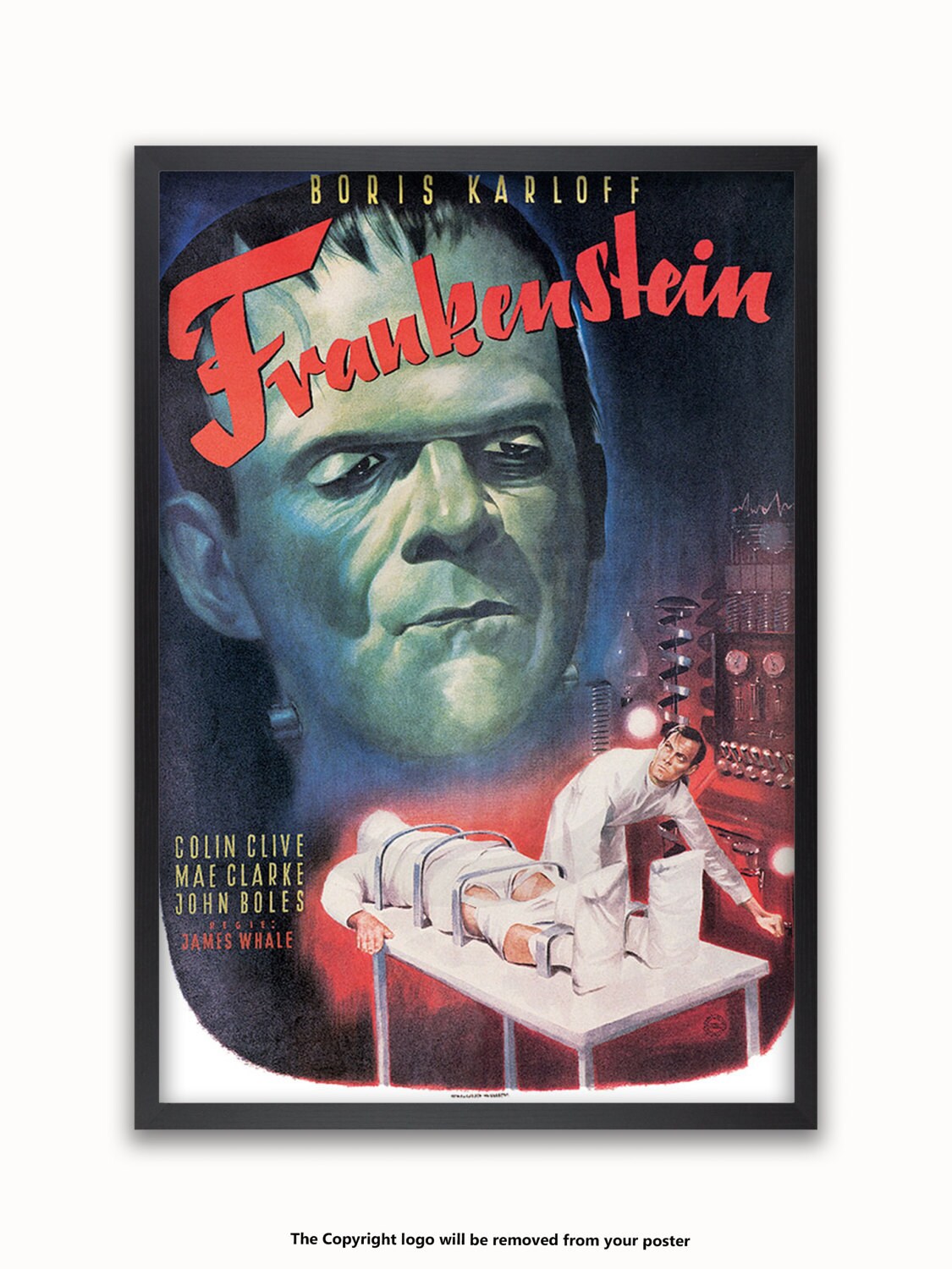 Boris Karloff - Frankenstein - Licensed Movie Poster - Etsy UK