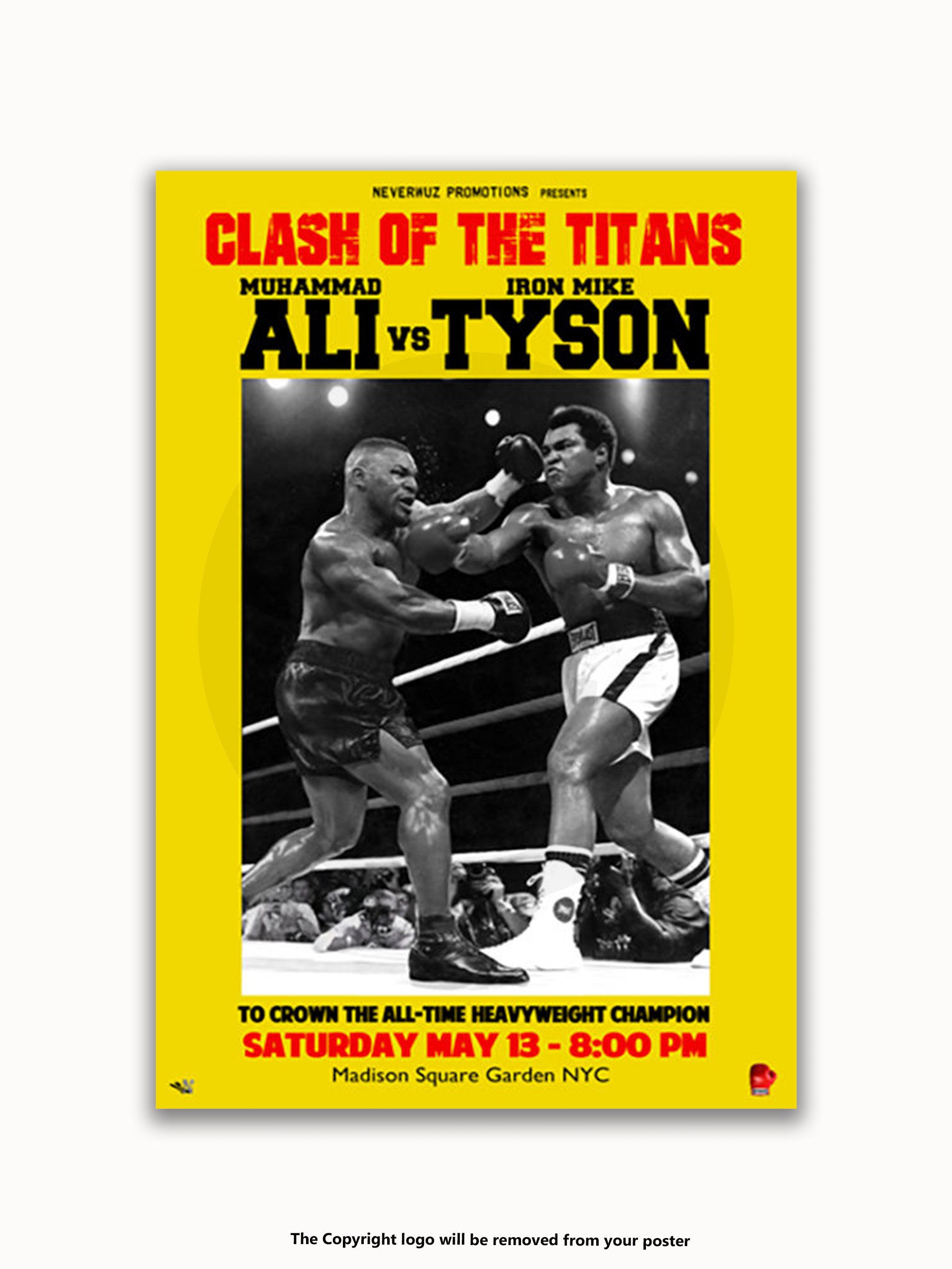 Muhammad Ali - Mike Tyson - Fantasy Fight - Licensed Poster - Etsy