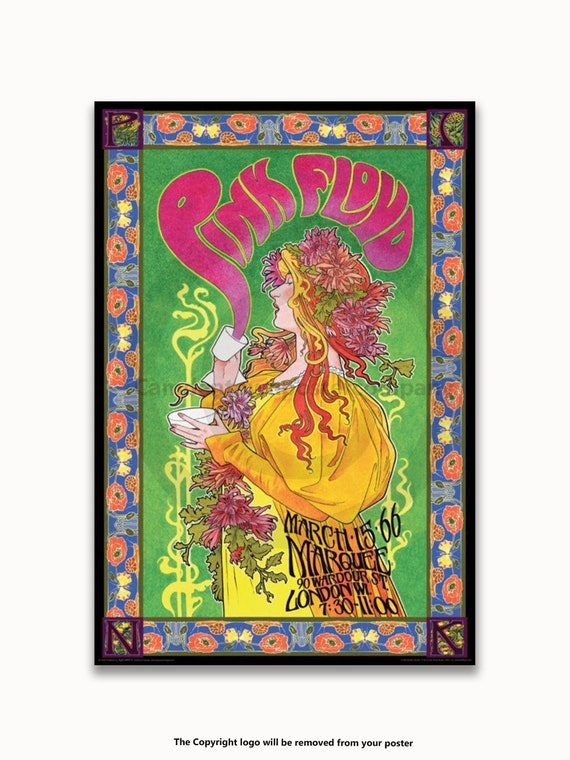 元PinkFloyd シド・バレット『STARS』高品質アートポスター豪華額 Pink Floyd Marquee 1966 - Poster - Etsy
